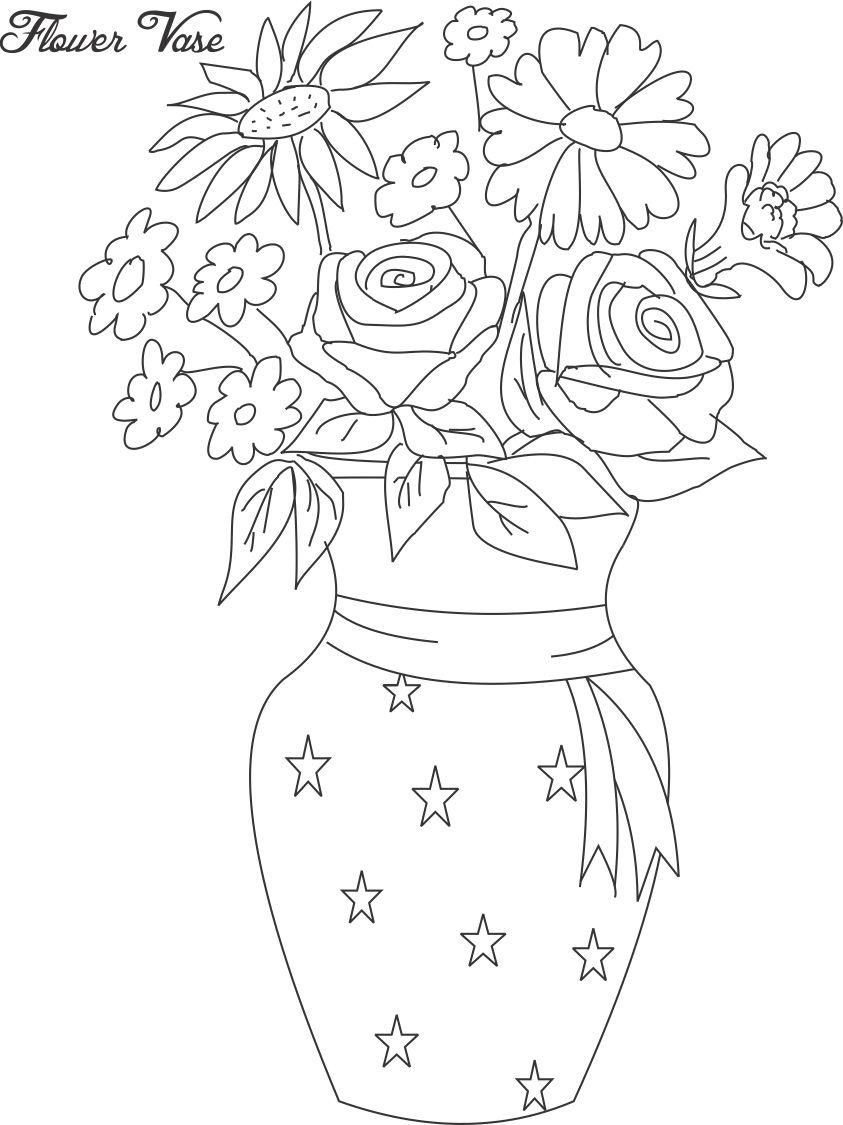 55 Flower Pot Coloring Pages 66