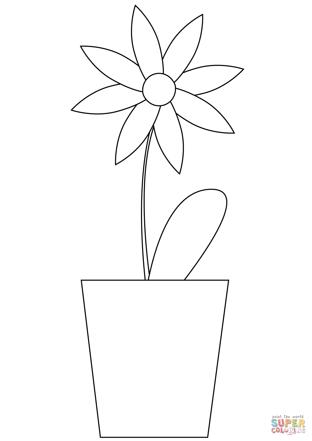 55 Flower Pot Coloring Pages 88
