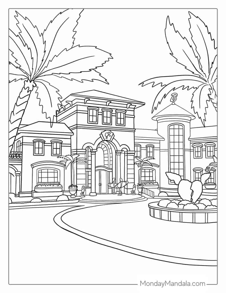 45 Barbie House Coloring Pages 36