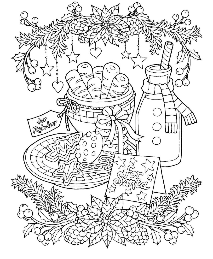 55 Printable Hard Christmas Coloring 14