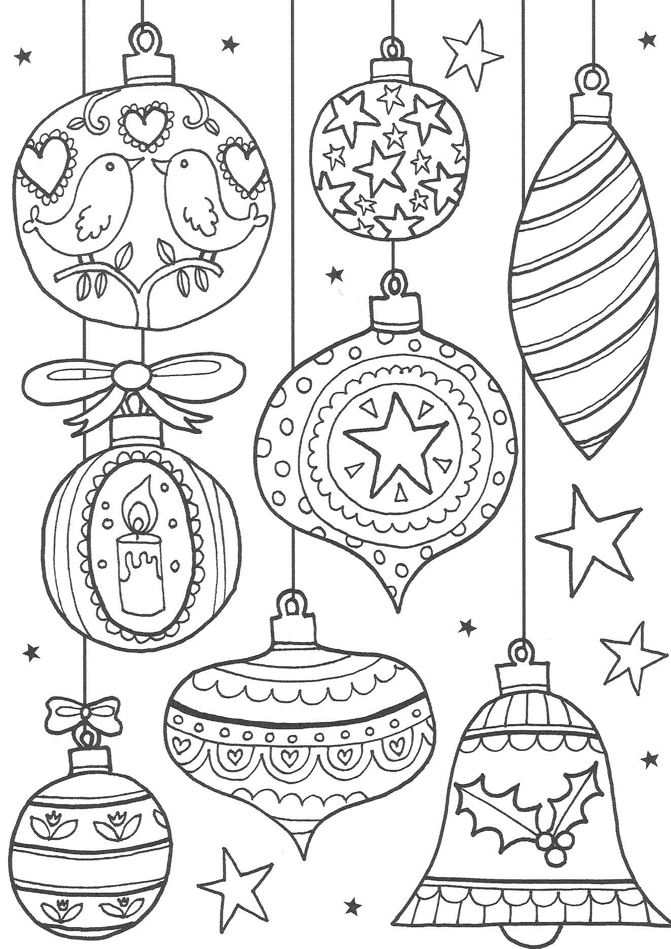 55 Printable Hard Christmas Coloring 45