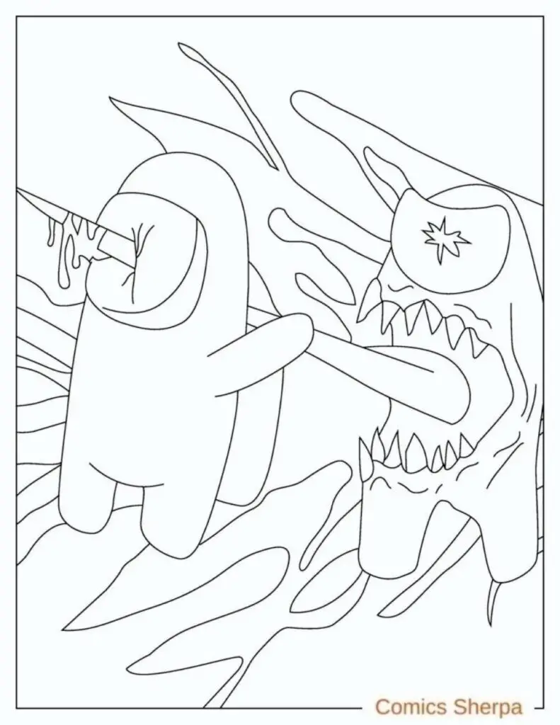 80 Printable Among Us Coloring Sheet 28