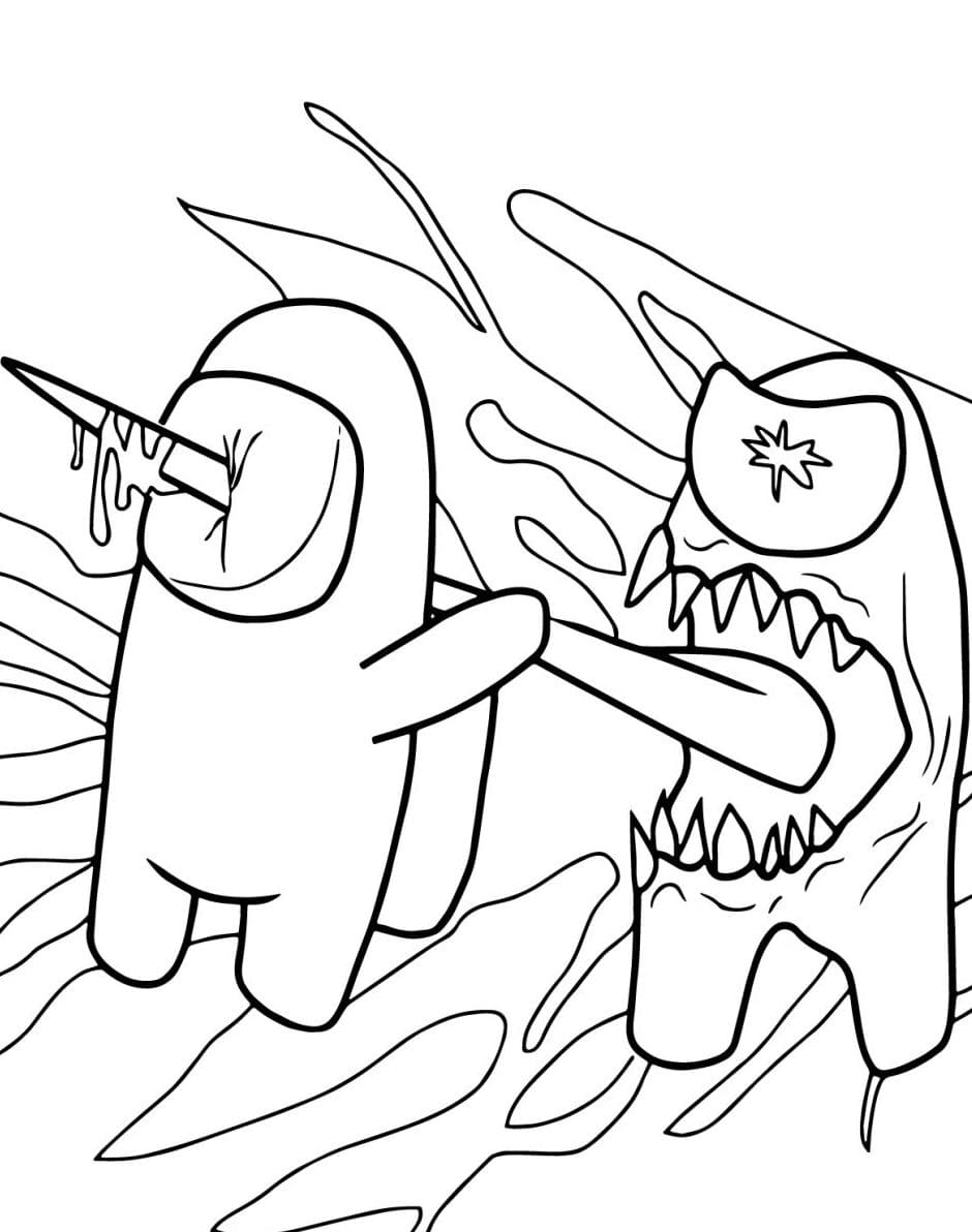 80 Printable Among Us Coloring Sheet 34