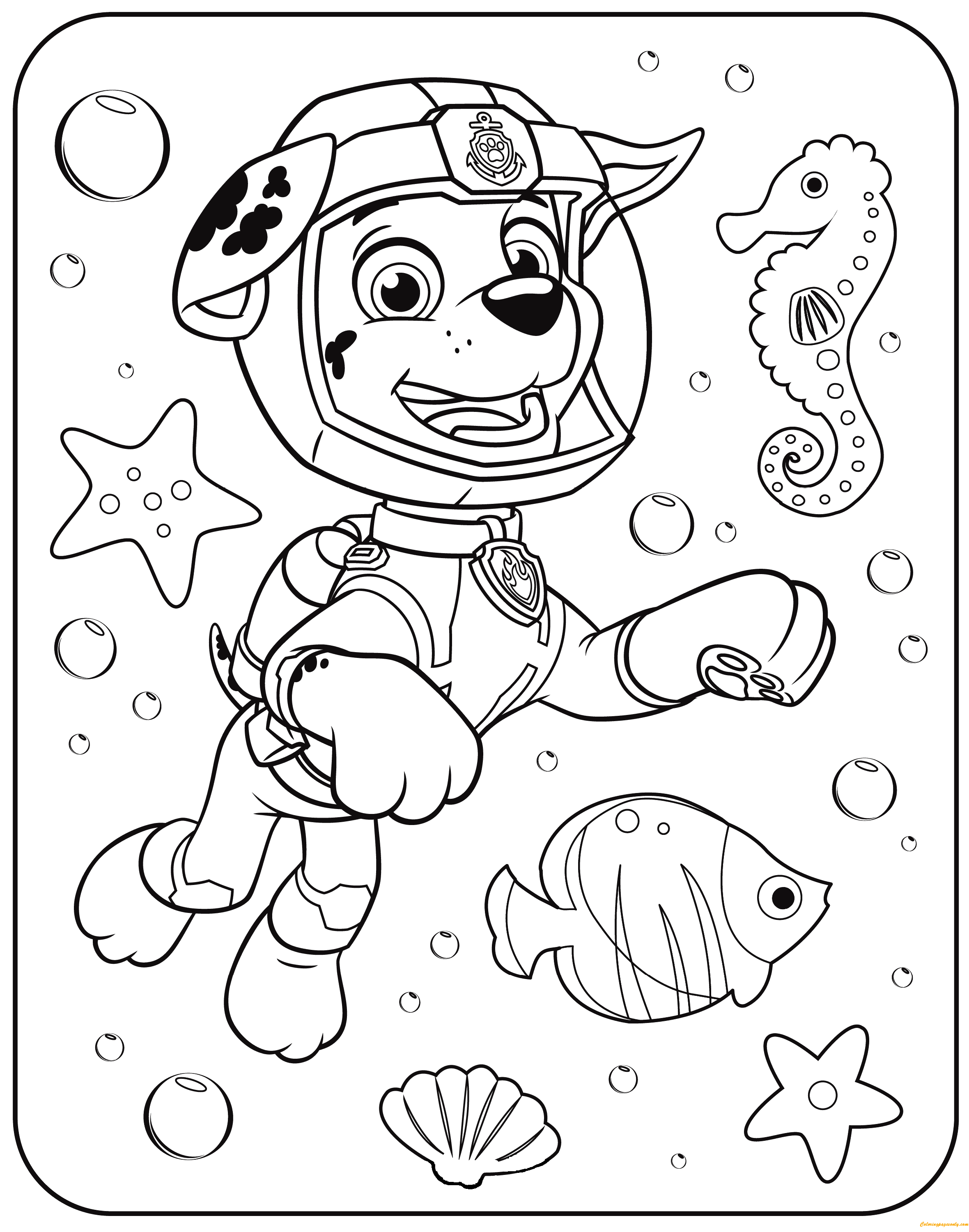 80 Printable Free Coloring Pages Paw Patrol 87