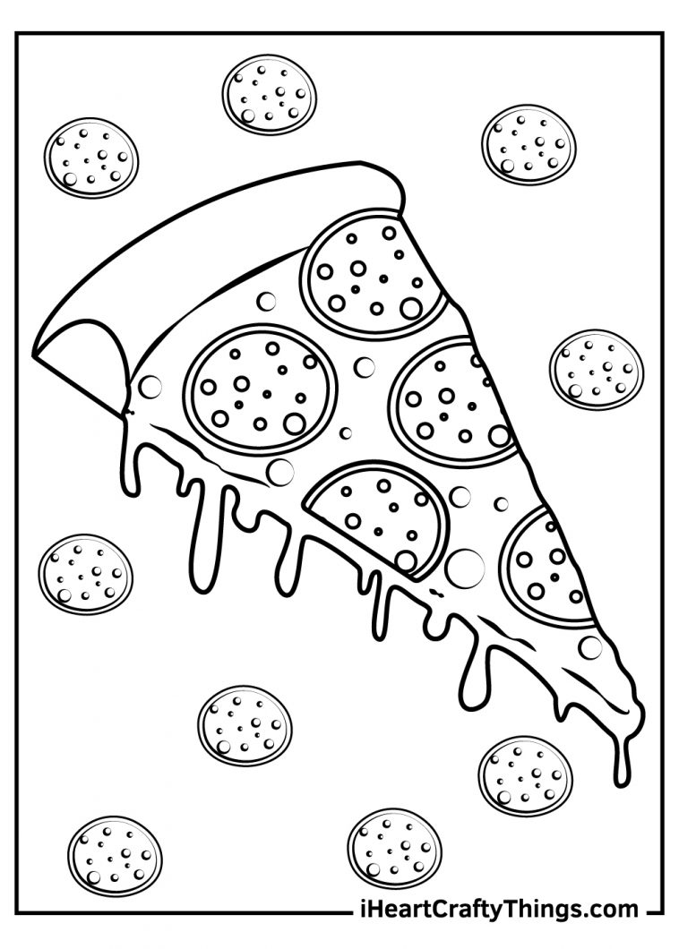 80 Printable Pizza Coloring Sheet 32