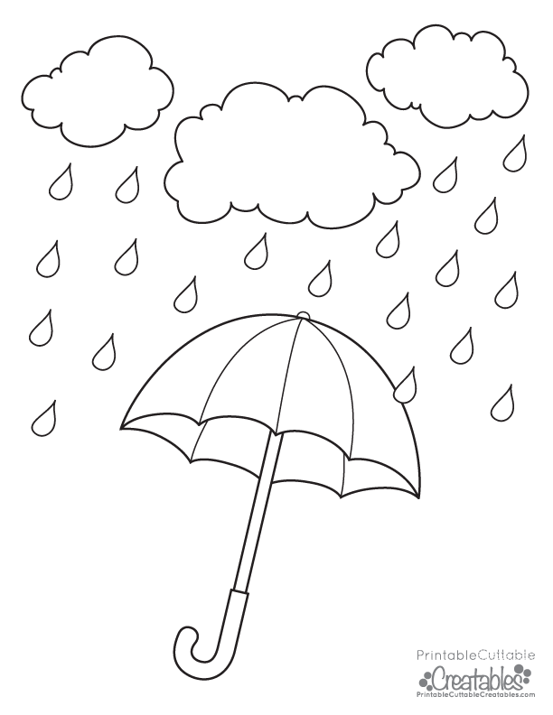 80 Printable Rainy Day Color Pages 3
