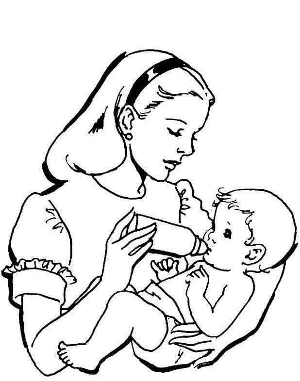 90 Printable Coloring Pages Of A Mother 63