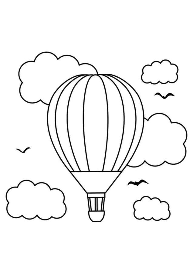 90 Printable Hot Air Balloon Coloring Pages 84