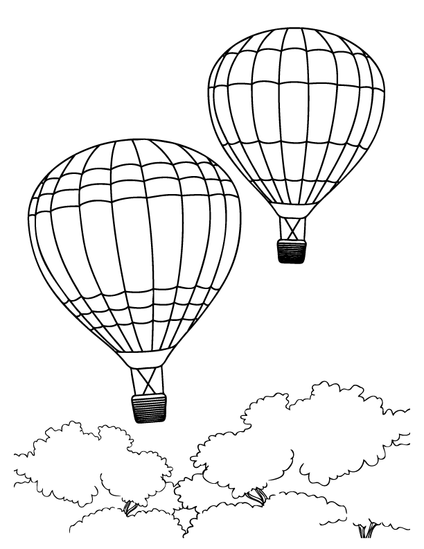 90 Printable Hot Air Balloon Coloring Pages 87