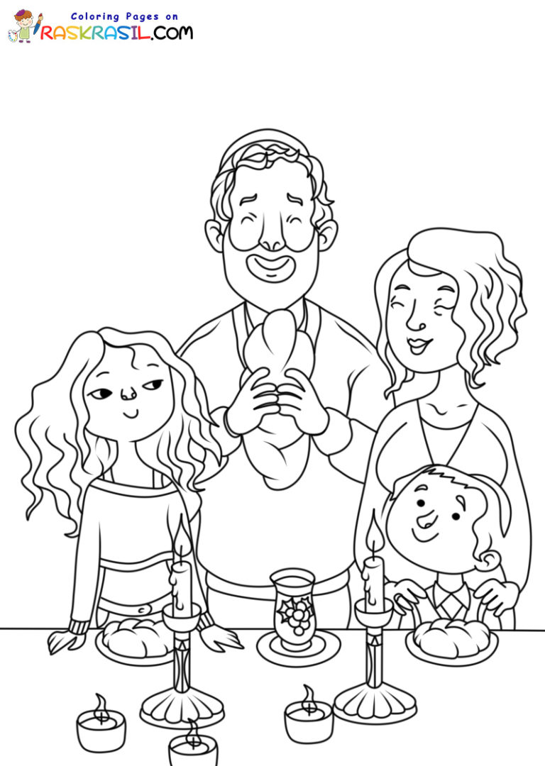 90 Printable Shabbat Coloring Pages 50