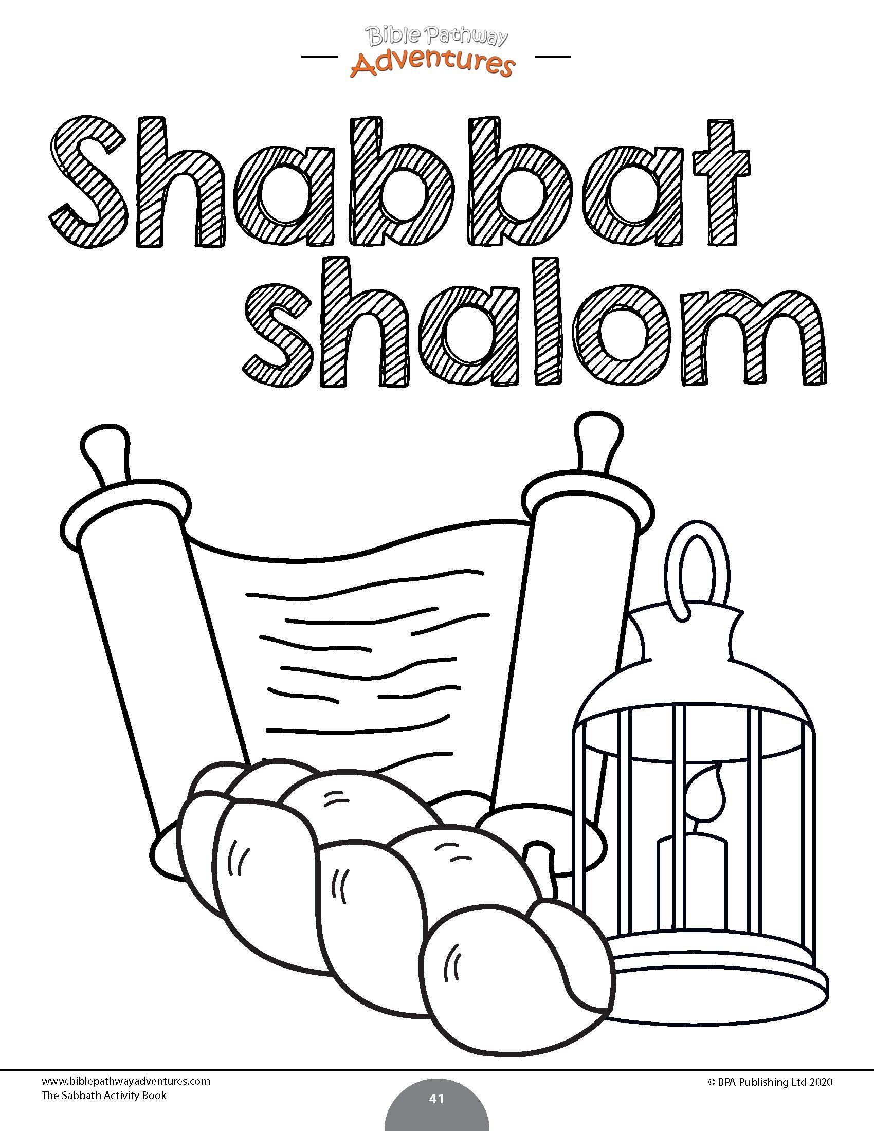 90 Printable Shabbat Coloring Pages 61
