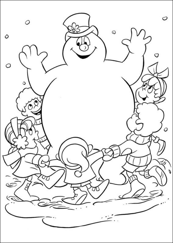 90 Printable Snowman Coloring Sheets 22