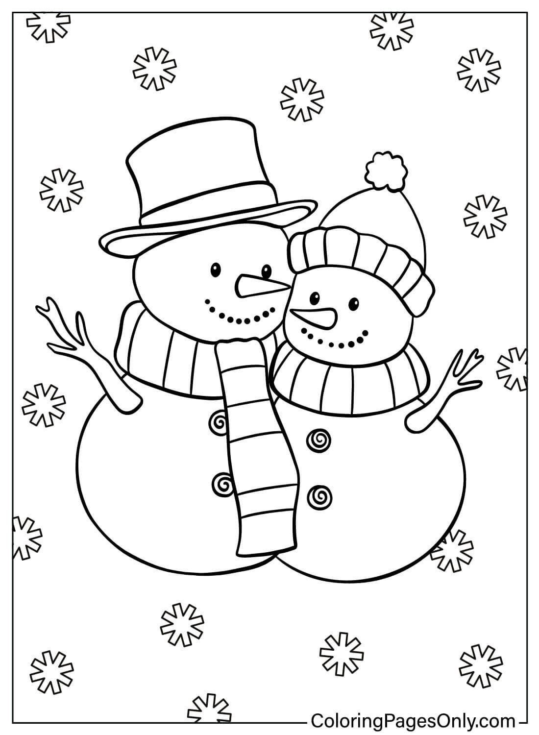 90 Printable Snowman Coloring Sheets 23