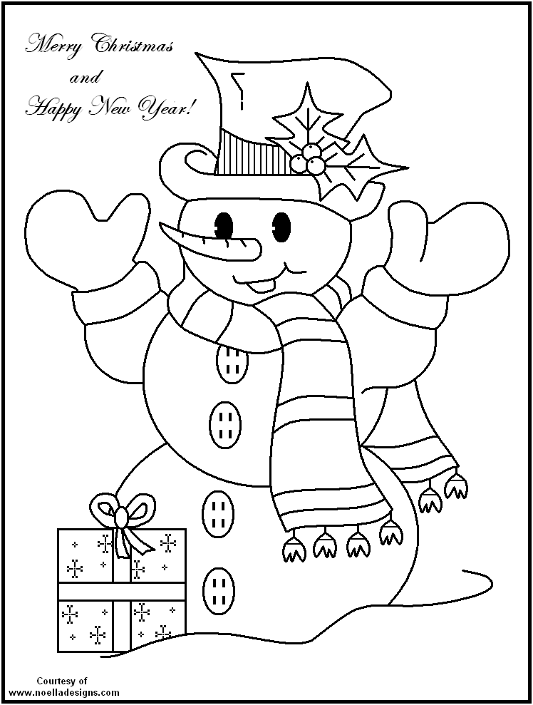 90 Printable Snowman Coloring Sheets 26