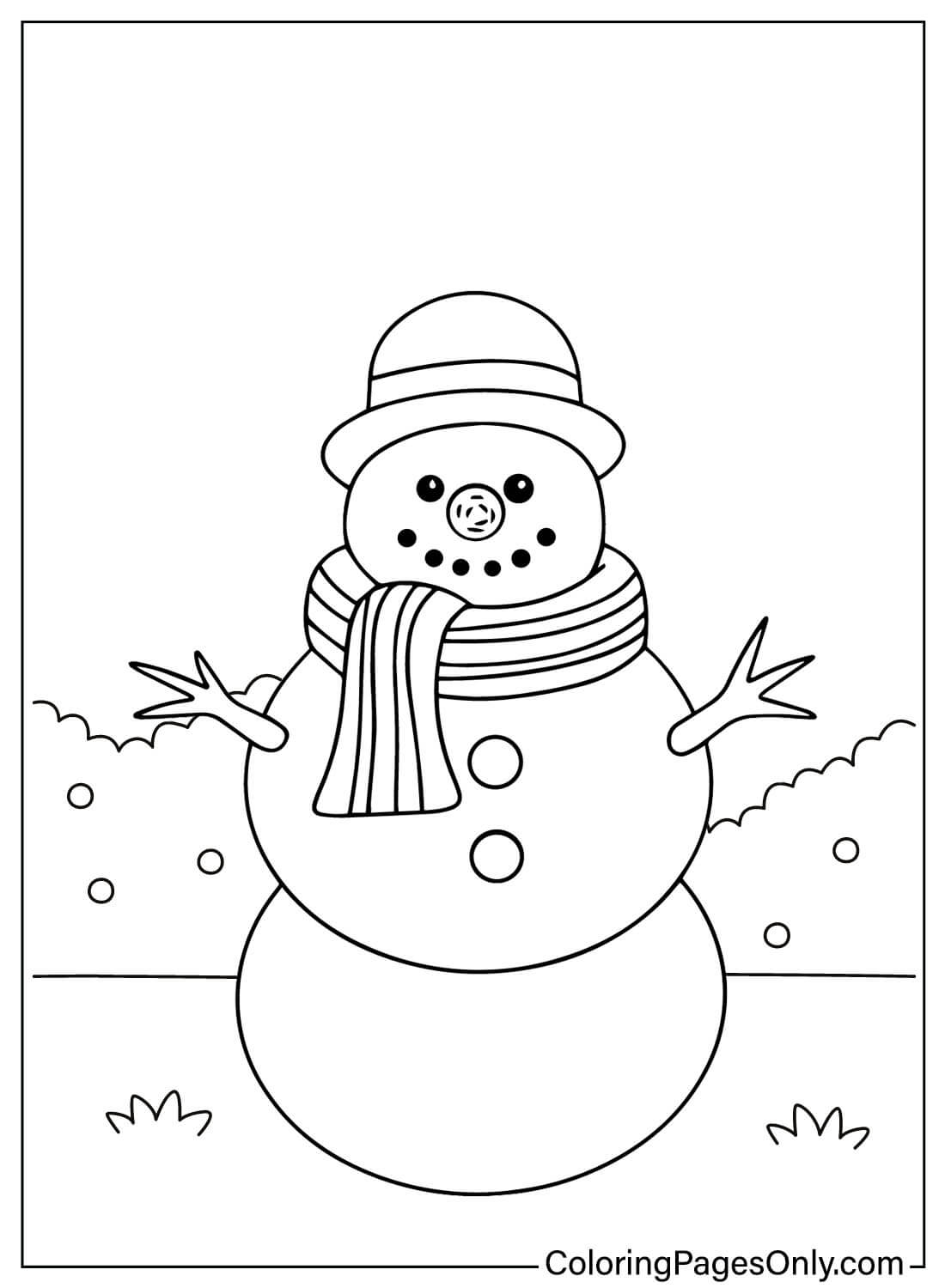 90 Printable Snowman Coloring Sheets 27