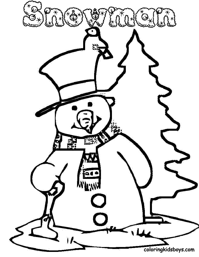 90 Printable Snowman Coloring Sheets 63