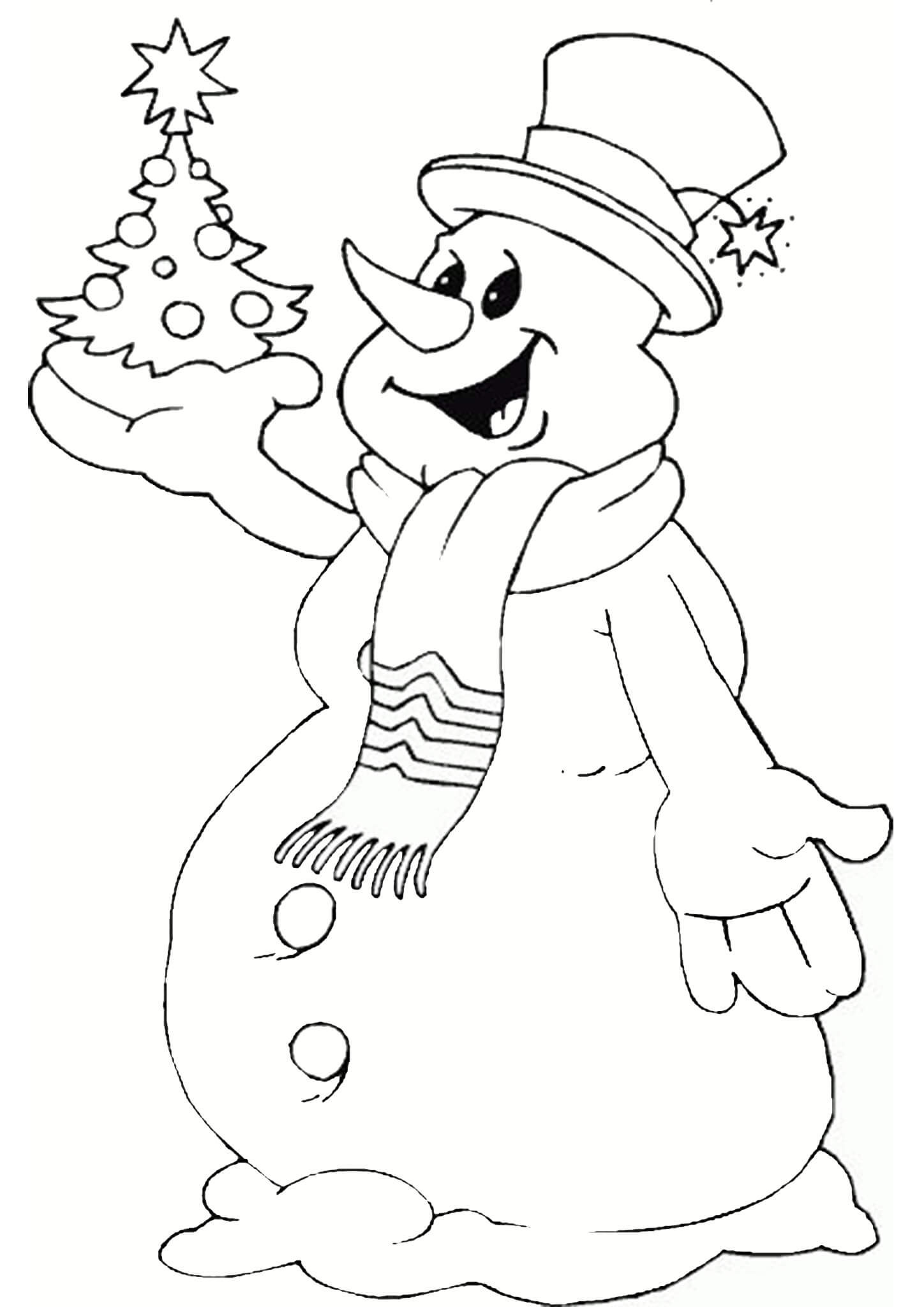 90 Printable Snowman Coloring Sheets 64