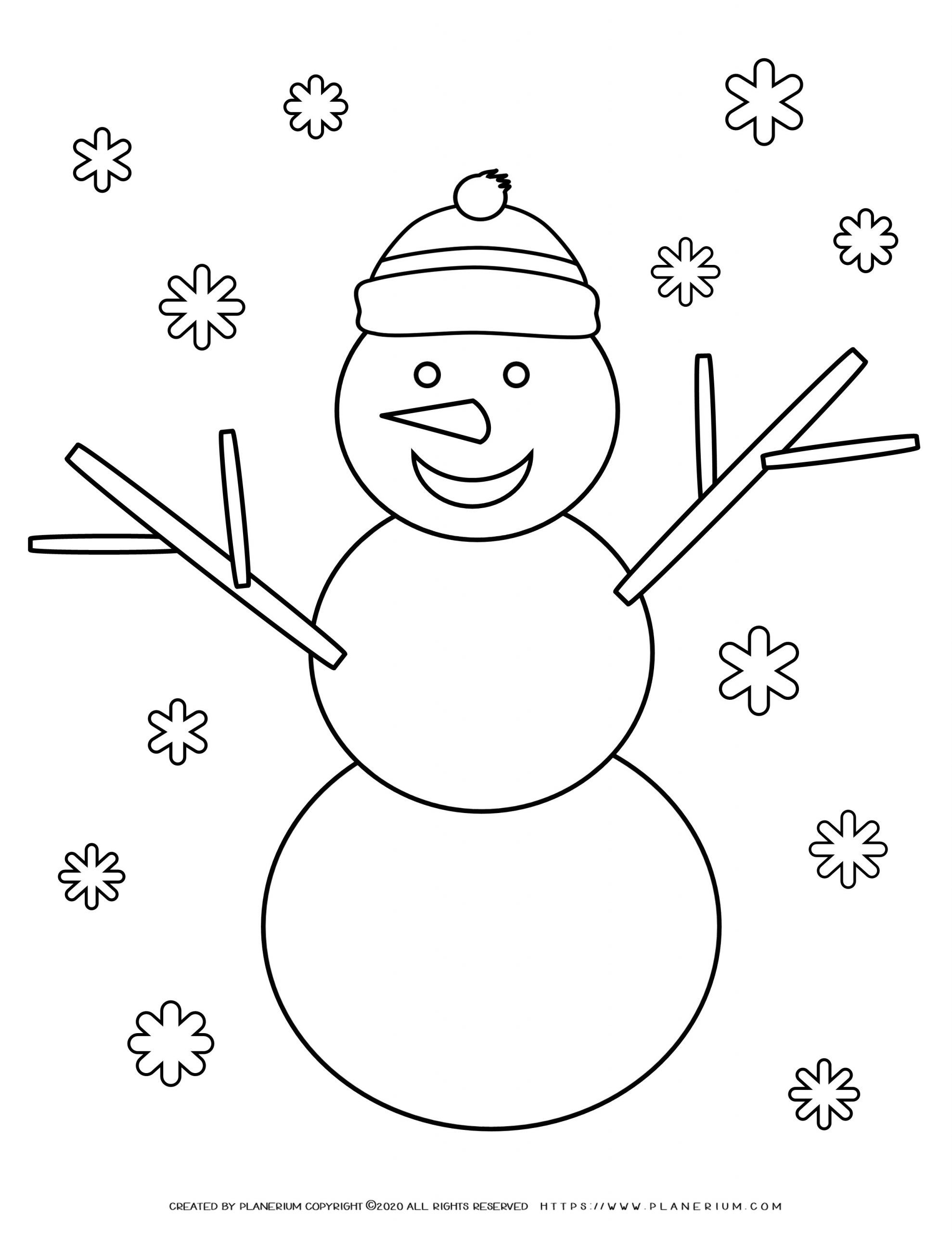 90 Printable Snowman Coloring Sheets 65