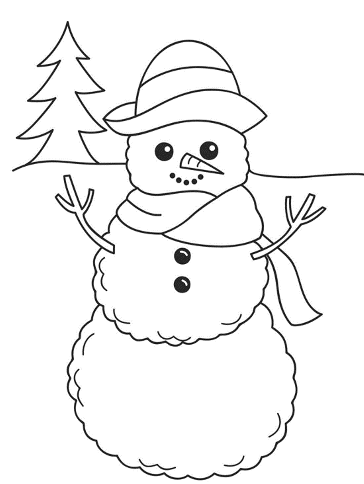 90 Printable Snowman Coloring Sheets 66