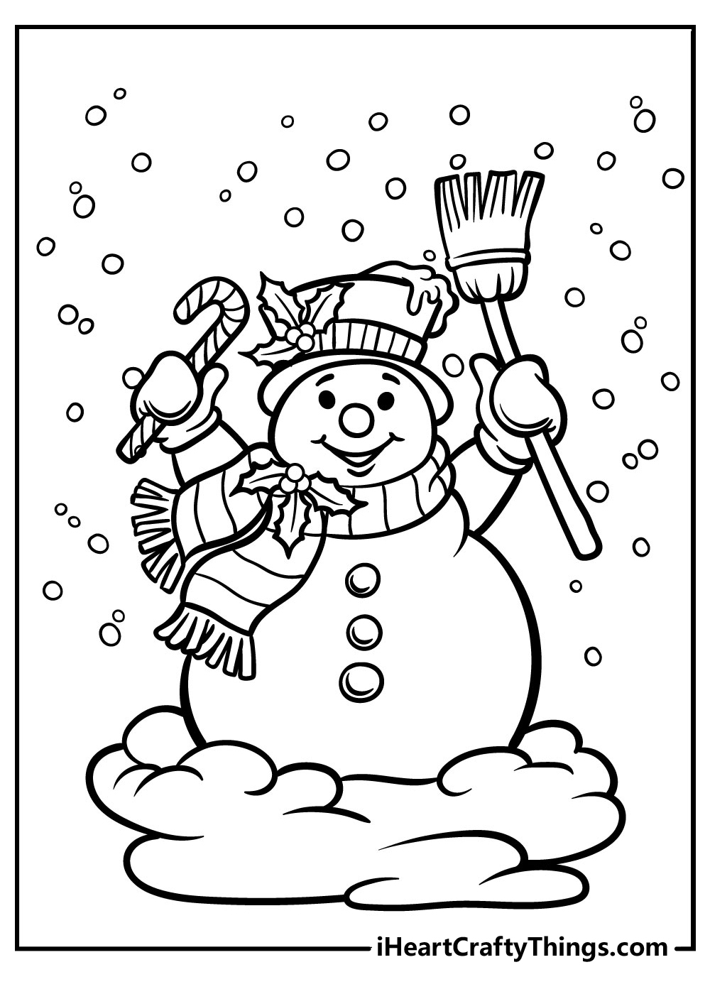 90 Printable Snowman Coloring Sheets 68
