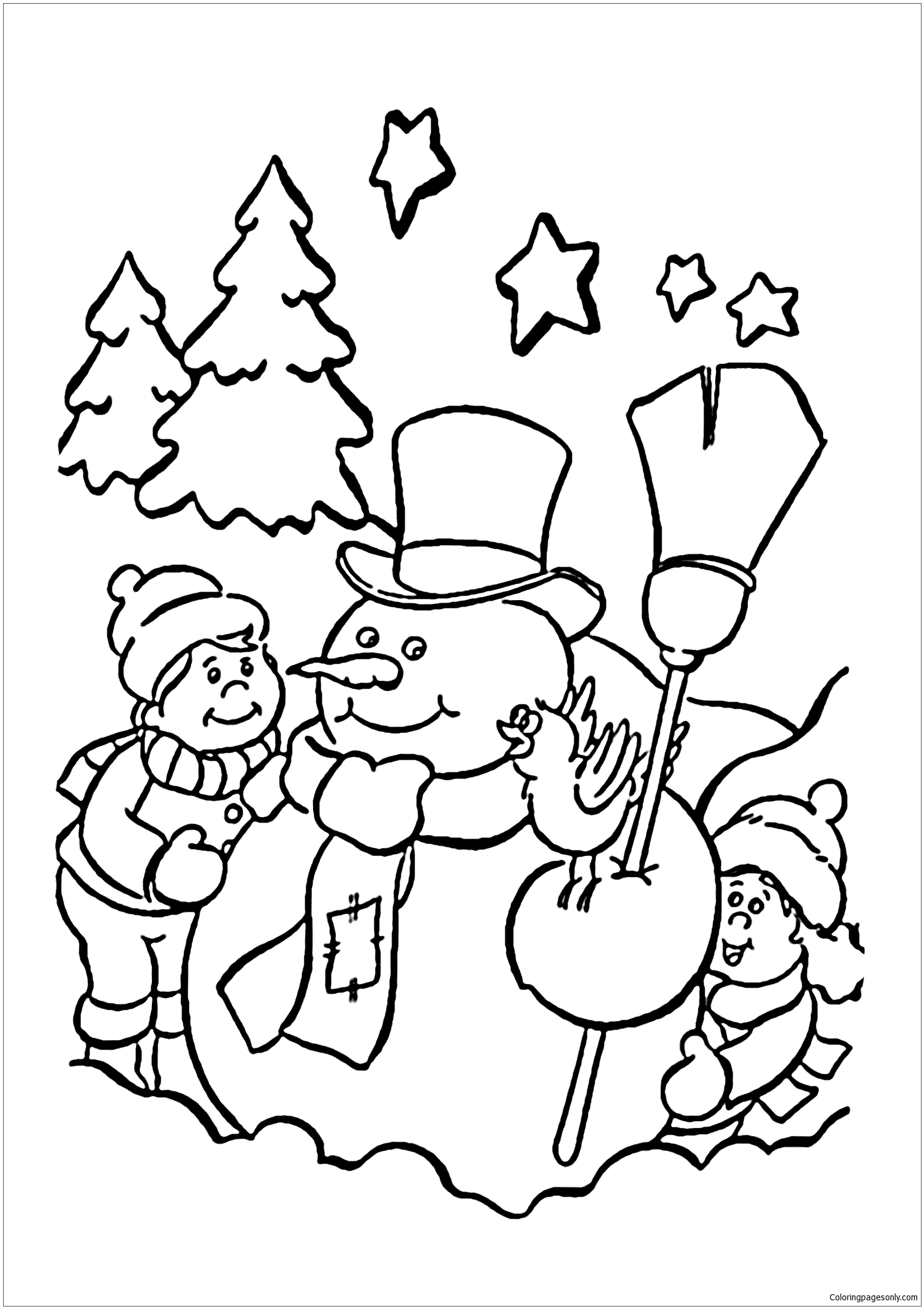 90 Printable Snowman Coloring Sheets 69