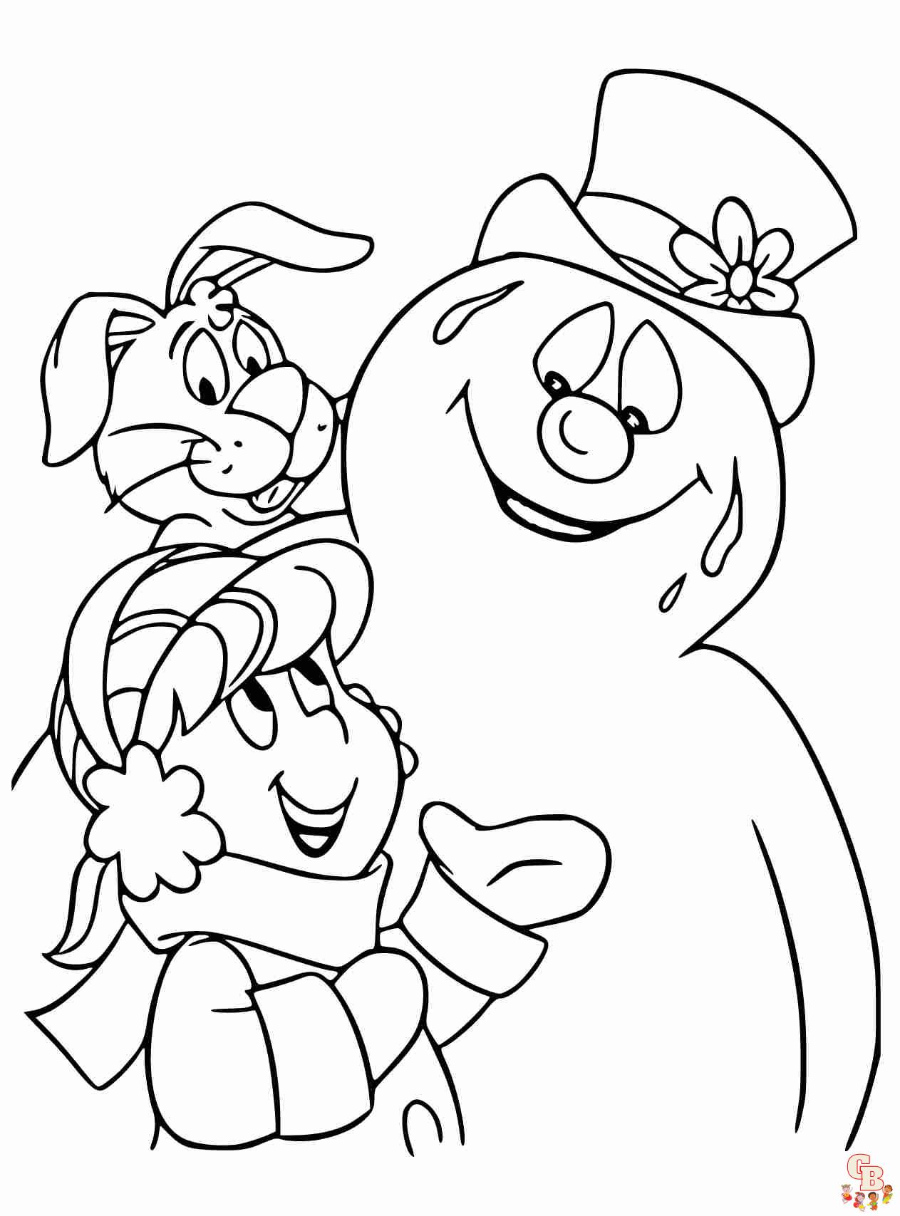 90 Printable Snowman Coloring Sheets 70