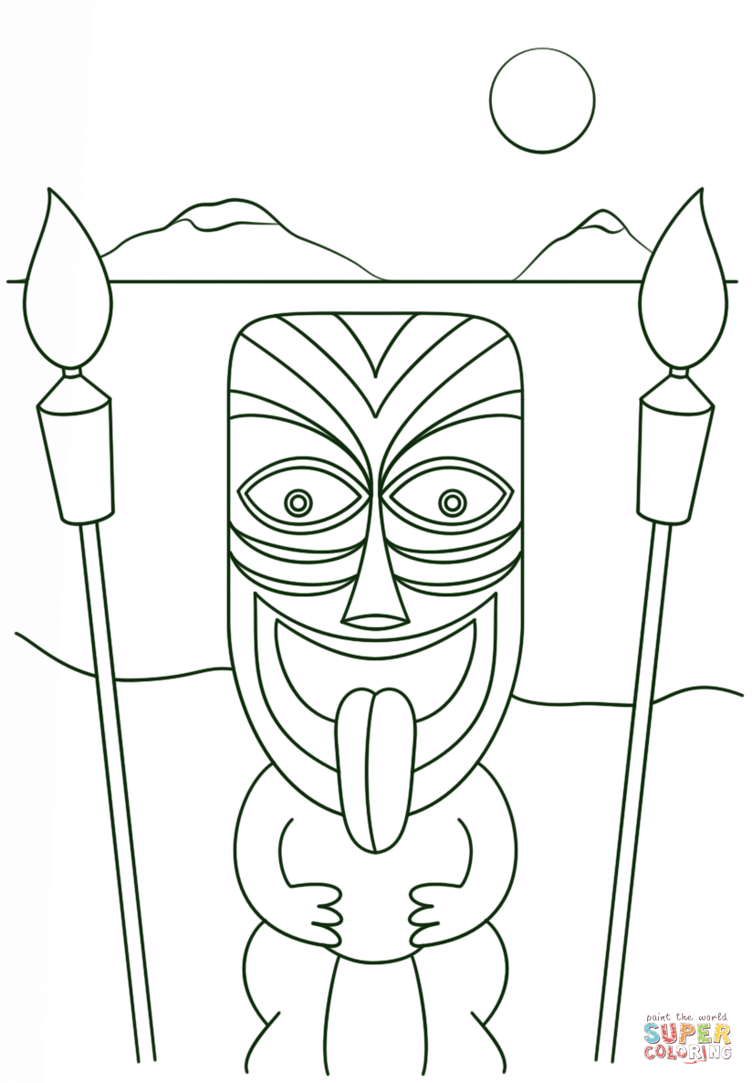 90 Printable Tiki Torch Coloring Pages 15