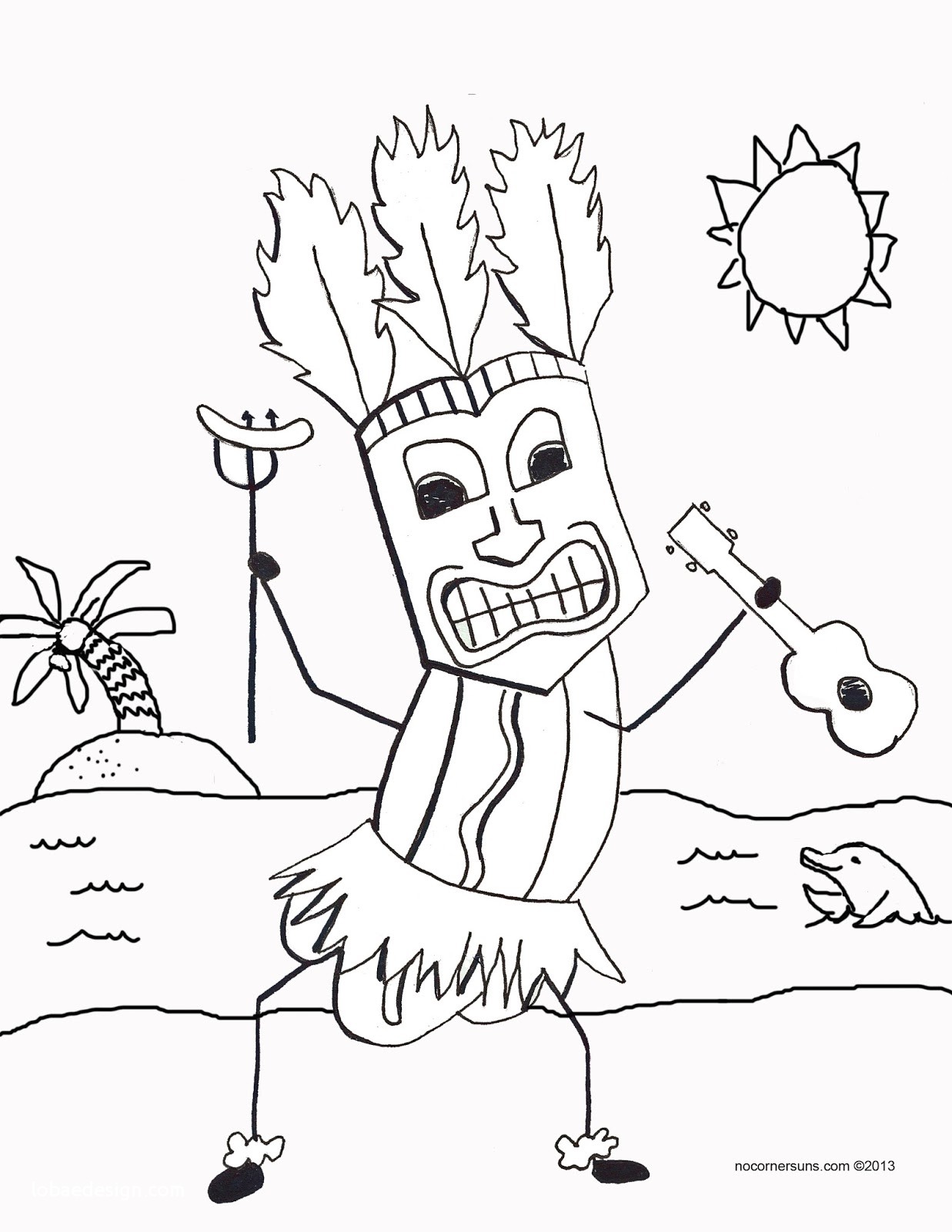 90 Printable Tiki Torch Coloring Pages 48