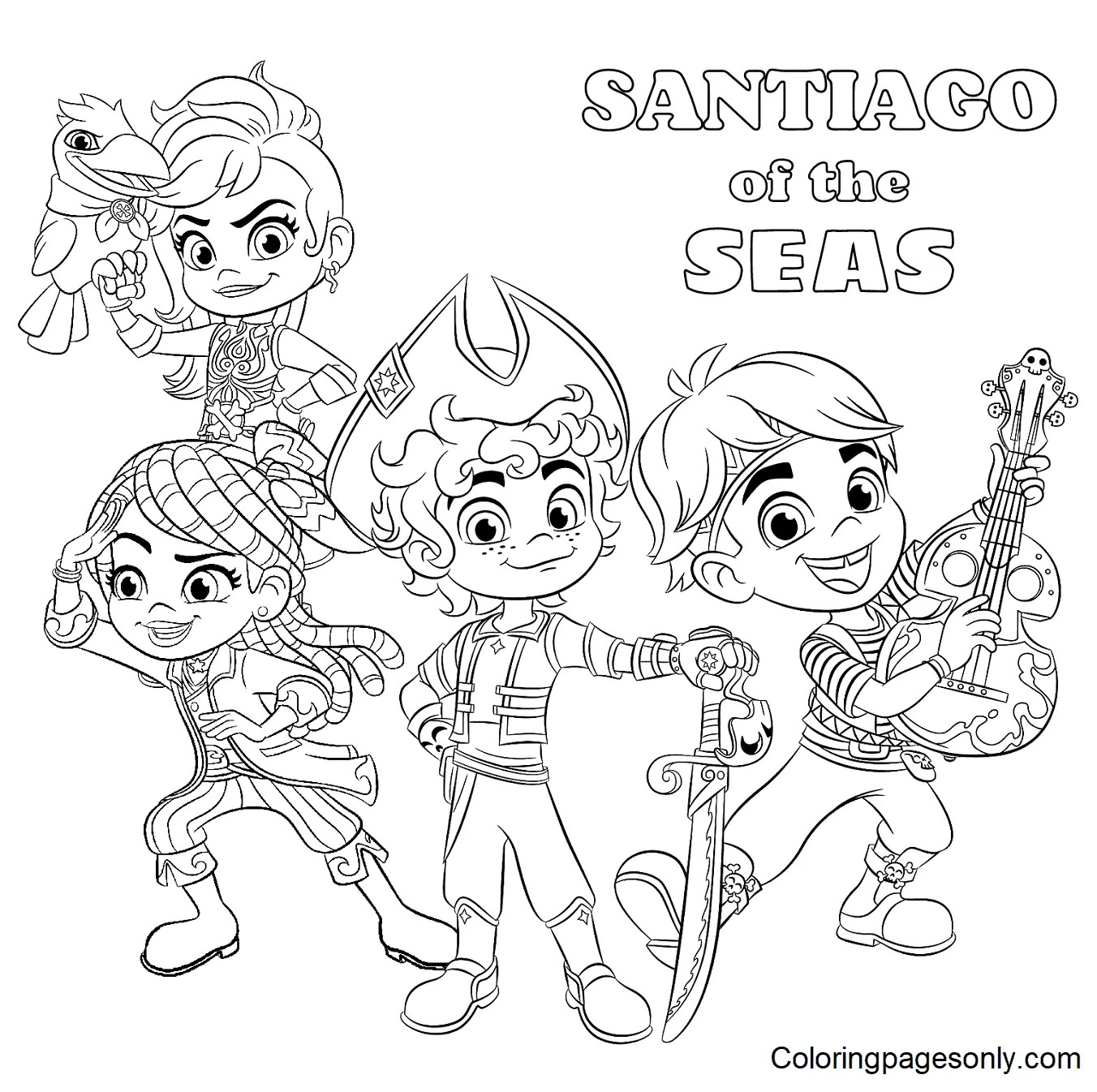 90 Santiago Of The Seas Coloring Pages 7