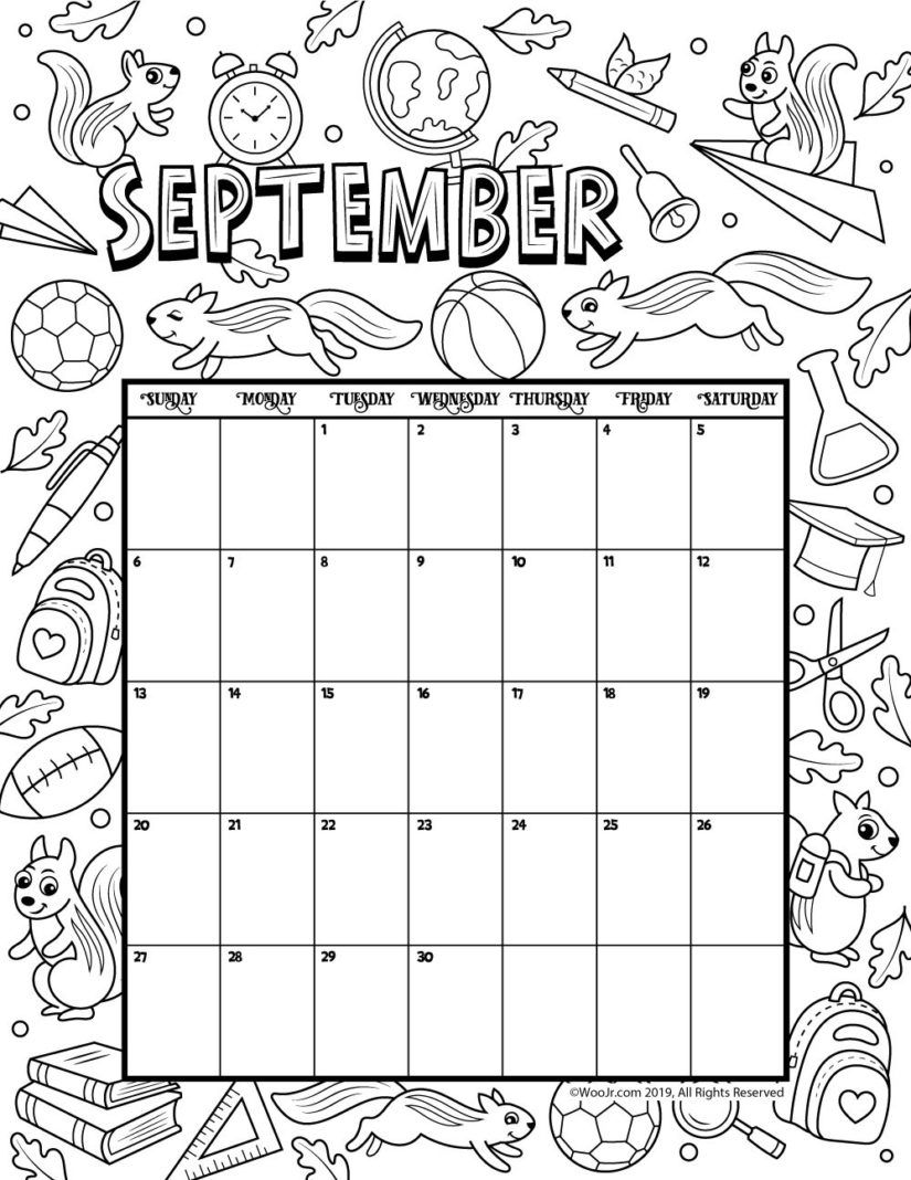 90 September Coloring Pages Printable 20