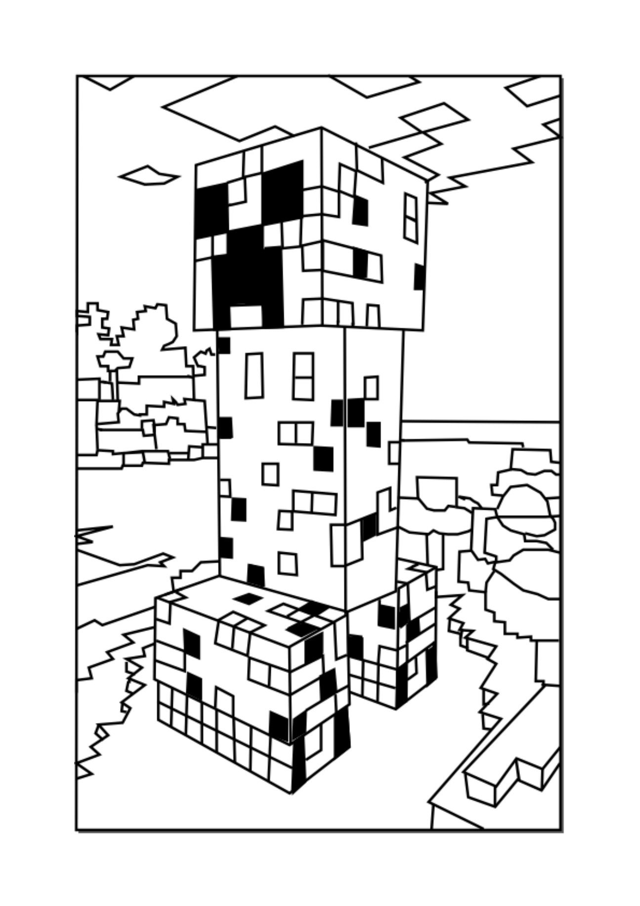 Get 85 Minecraft Coloring Pages Free Printable Ideas 25