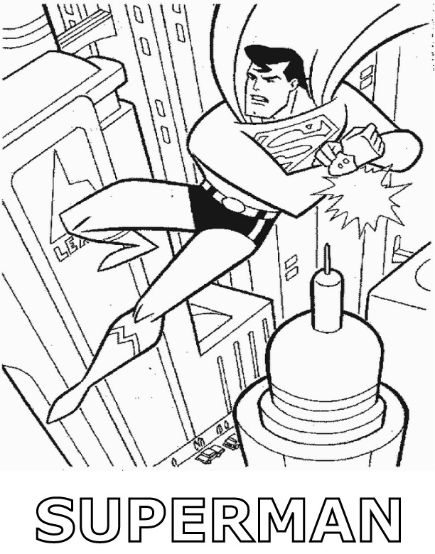 60 Superman Color Pages Printable 19