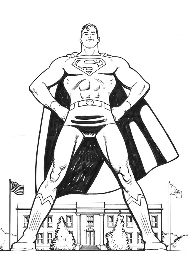 60 Superman Color Pages Printable 3